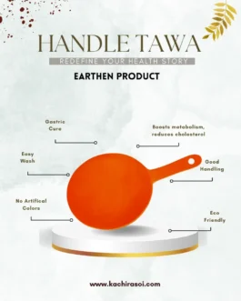 Clay Tawa with Handle – 100% Natural | Kachi Rasoi