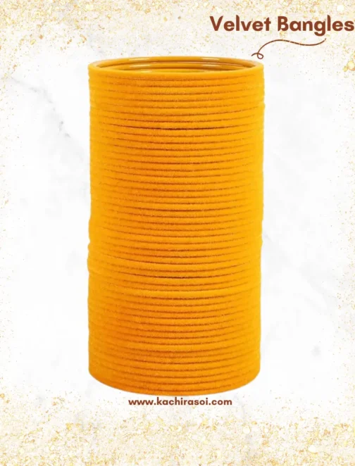 haldi Velvet Bangle