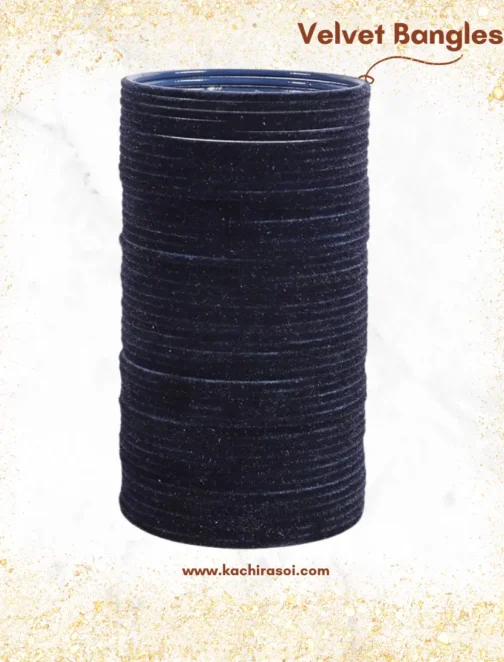 Navy blue velvet Bangle