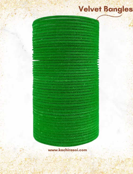 green velvet bangle