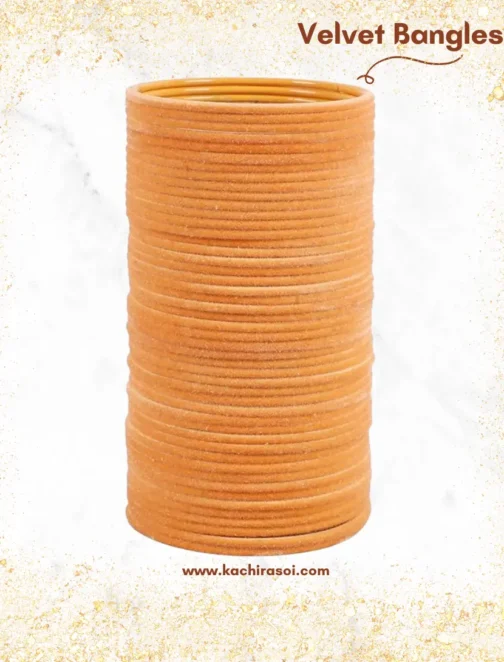 peach velvet bangle