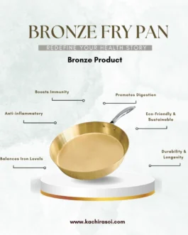 Bronze Fry Pan | Kachi Rasoi | Healthy Cooking Frypan 24 cm