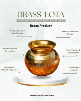 Pure Brass Lota | Authentic Pital Lota | Kachi Rasoi 500 ML