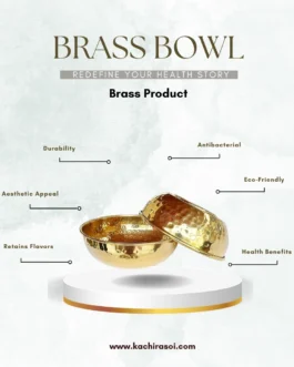 Brass Bowl | Durable Serving Bowl | Kachi Rasoi 250 ML