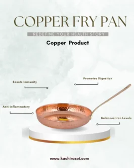 Copper Fry Pan | 100% Pure Cookware | Kachi Rasoi – 1 Ltr