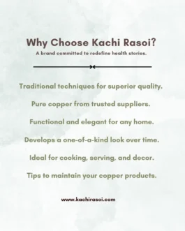 Copper Kadai | 100% Natural Kadhai | Kachi Rasoi – 1.7 LTR