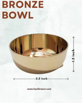 Bronze Bowl | Eco-Friendly Patra | Kachi Rasoi | 3.5 Inch
