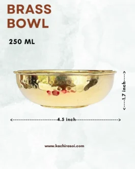 Brass Bowl | Durable Serving Bowl | Kachi Rasoi 250 ML