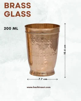 Brass Glass | 100% Pure Brass Glassware | Kachi Rasoi 200ML