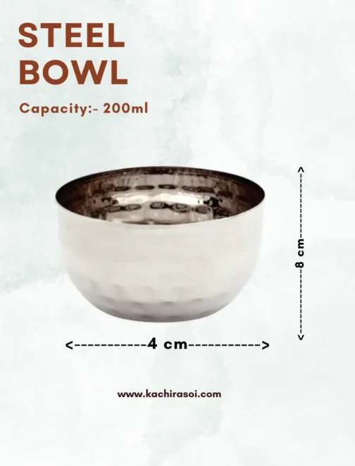 Steel Bowl | Kachi Rasoi | Best Bowl - 6 piece - Image 4